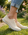 Passos Leves Verão - Sapatos com Bico Largo para Caminhadas Sem Dor