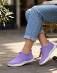 Passos Leves Verão - Sapatos com Bico Largo para Caminhadas Sem Dor