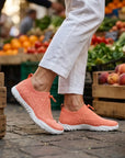 Passos Leves Verão - Sapatos com Bico Largo para Caminhadas Sem Dor