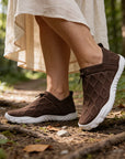 Passos Leves Classico – Sapatos com Biqueira Larga para Caminhadas Sem Dor
