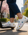 Passos Leves Multicor – Sapatos com Caixa de Dedos Larga para Caminhadas Sem Dor