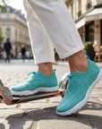 Passos Leves Verão - Sapatos com Bico Largo para Caminhadas Sem Dor