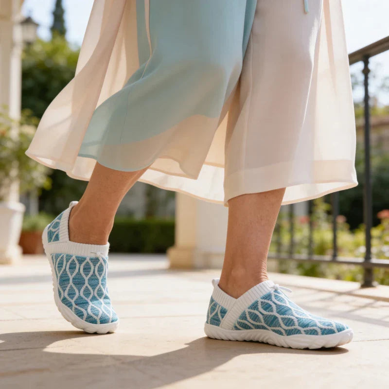 Passos Leves Multicor – Sapatos com Caixa de Dedos Larga para Caminhadas Sem Dor