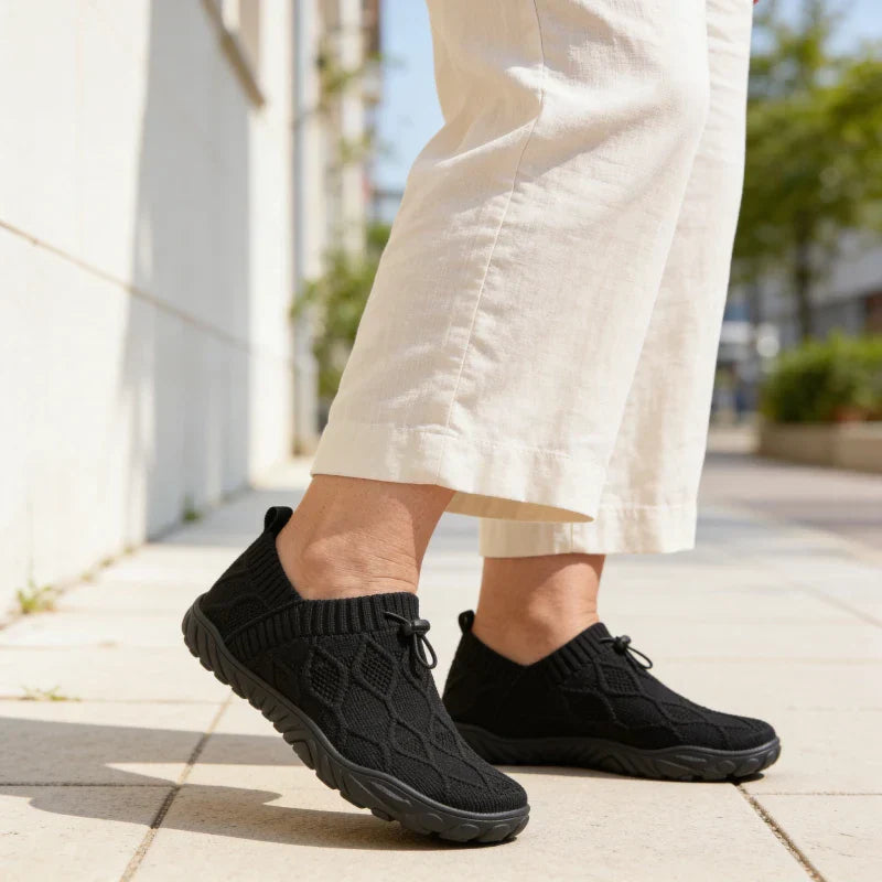 Passos Leves Multicor – Sapatos com Caixa de Dedos Larga para Caminhadas Sem Dor