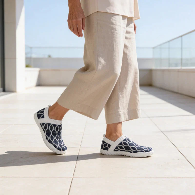 Passos Leves Multicor – Sapatos com Caixa de Dedos Larga para Caminhadas Sem Dor