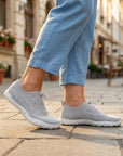 Passos Leves Verão - Sapatos com Bico Largo para Caminhadas Sem Dor