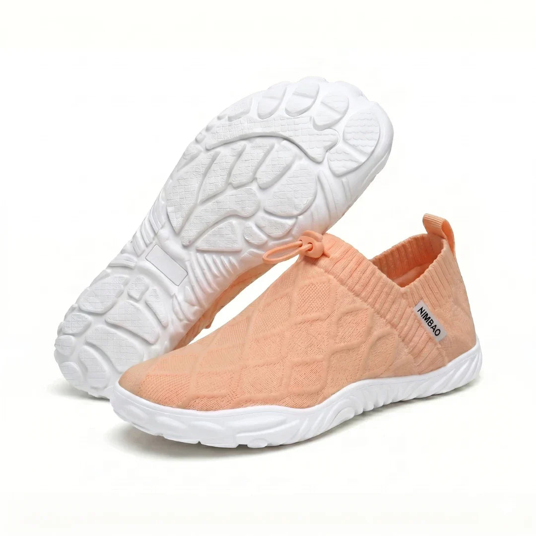 Passos Leves Verão - Sapatos com Bico Largo para Caminhadas Sem Dor