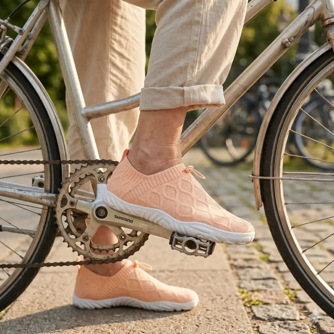 Passos Leves Verão - Sapatos com Bico Largo para Caminhadas Sem Dor